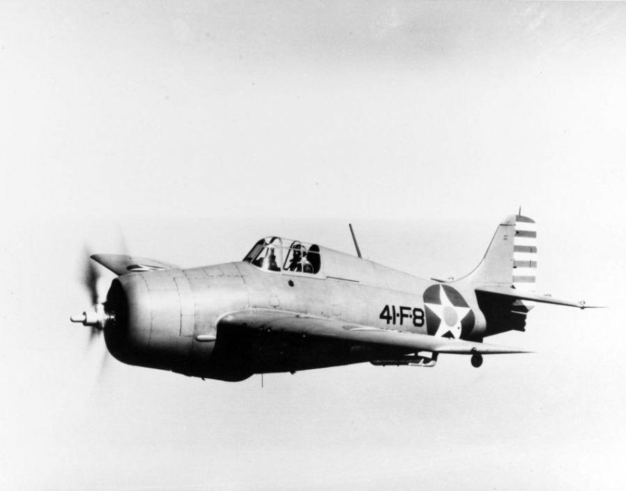 Grumman f4f 4 wildcat fighting squadron 41 vf 41 1942 u s navy national archives photo 80 g 7026