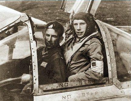 Dick andrews and dick willsie in the p 38 cockpit