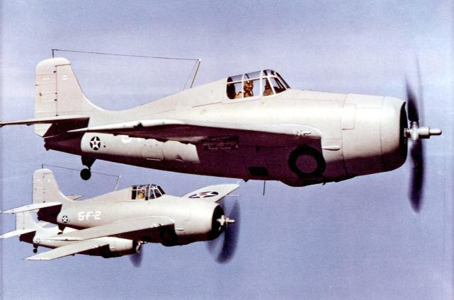 F4f 3 wildcats of vf 5 in flight c1941