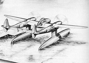 Lockheed p 38 floatplane project