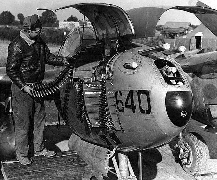 Lockheed p 38 lightning nose guns