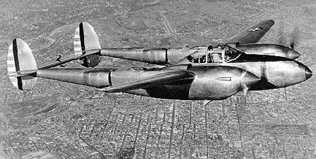 Lockheed xp 38a in flight