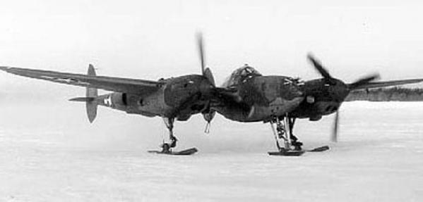 Wwii p 38 with skis